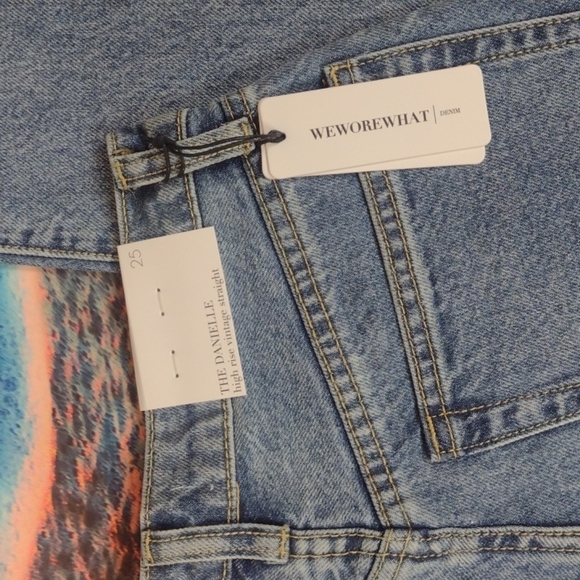 WEWOREWHAT the Danielle high rise vintage straight jeans size 25 - Picture 6 of 6